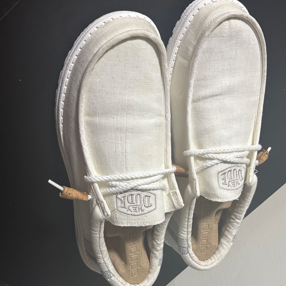 Hey Dude Cream Loafers